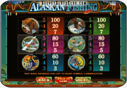 Alaskan Fishing Payout Table