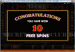 You won 10 free spins