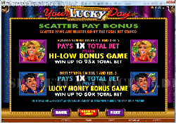 Your Lucky Day slotmachine paytable