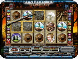 Free Games Feature - Braveheart Slot Machine