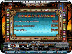Victory Bonus - Braveheart Slot Machine