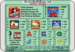 Monopoly Here and Now Paytable