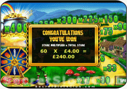 Rainbow Riches Wheel of Fortune Payout