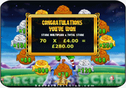 Rainbow Riches Pot of Gold Result